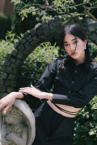  CLÉLIE Set áo sơmi tay phồng và chân váy ôm OLIVIA SET 
