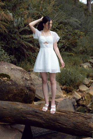  CLÉLIE Đầm hoa nhí tay ngắn TRACY DRESS 