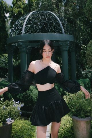 CLÉLIE Set áo croptop trái tim và chân váy xoè MIA SET 