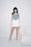  CLÉLIE Chân váy ngắn màu trắng họa tiết trơn SOFIA SKIRT 