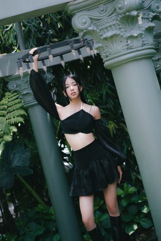  CLÉLIE Set áo croptop trái tim và chân váy xoè MIA SET 
