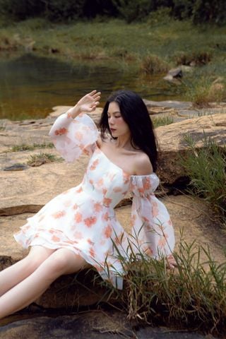  CLÉLIE Đầm xoè cúp ngực tay dài COLIN DRESS 
