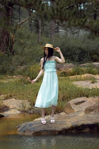  CLÉLIE Đầm dài 2 dây chéo KATTA DRESS 