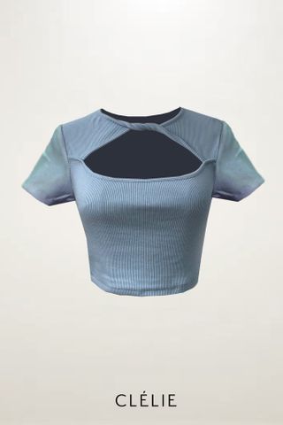 CLÉLIE Áo croptop tay ngắn dây chéo EIRA TOP 