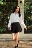  Áo sơ mi nữ tay dài họa tiết trơn - LAURA SHIRT 