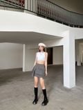  CLÉLIE Chân váy ngắn chữ A chất liệu kaki cao cấp BABI SKIRT 