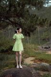  CLÉLIE Đầm tay phồng cổ tròn SHILA DRESS 