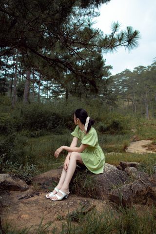  CLÉLIE Đầm tay phồng cổ tròn SHILA DRESS 