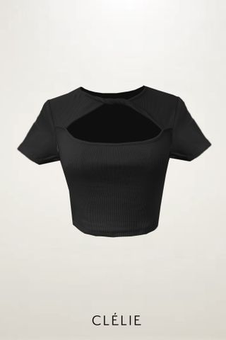  CLÉLIE Áo croptop tay ngắn dây chéo EIRA TOP 