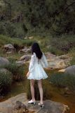  CLÉLIE Đầm xòe tay dài phồng họa tiết voan HERA DRESS 