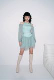  Set áo croptop tay dài và chân váy xòe 2 tầng - HELEN SET 