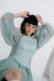  Set áo croptop tay dài và chân váy xòe 2 tầng - HELEN SET 