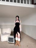  CLÉLIE Đầm nữ body 2 dây dáng dài tua rua TINKER DRESS 