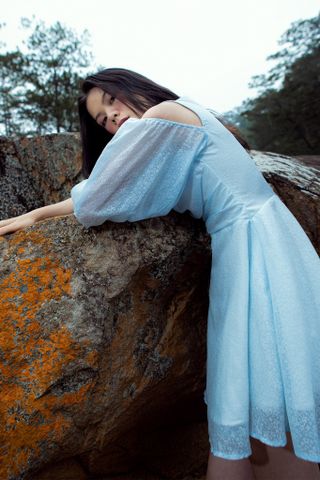  CLÉLIE Đầm xoè trễ vai tay dài LUCIA DRESS 