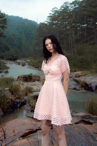  CLÉLIE Đầm hoa nhí tay ngắn TRACY DRESS 