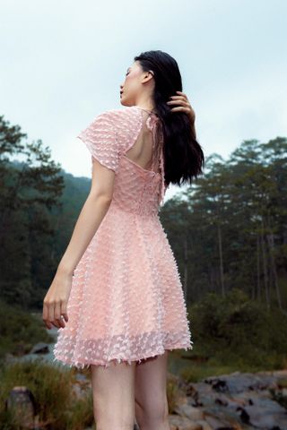  CLÉLIE Đầm hoa nhí tay ngắn TRACY DRESS 