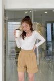  Áo thun nữ body tay dài  AIMEE TOP - CLÉLIE 