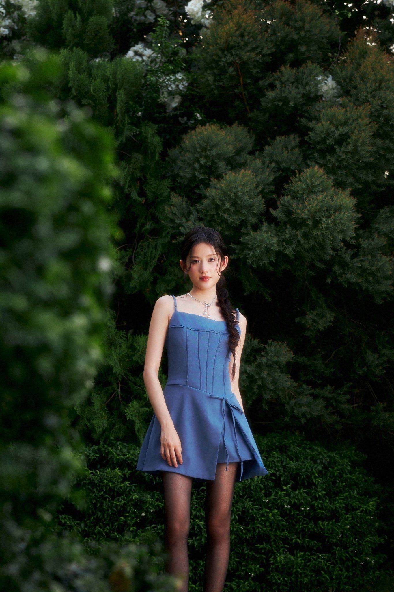 CLÉLIE Đầm corset 2 dây xẻ vạt thắt nơ PERI DRESS 