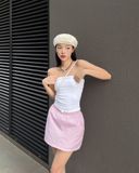  CLÉLIE Chân váy dù dáng ngắn rút dây W SKIRT 