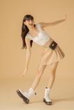  Áo croptop 2 dây họa tiết trơn - ARA TOP - CLÉLIE 