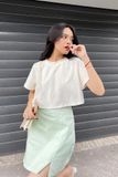  Chân váy ngắn cạp cao trơn | NORA SKIRT - CLÉLIE 