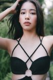  CLÉLIE Đầm body khoét eo trơn DOJA DRESS 