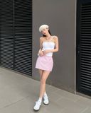  CLÉLIE Chân váy dù dáng ngắn rút dây W SKIRT 