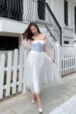  Đầm trễ vai dáng dài kết hợp beo phối đan dây - ADORE DRESS 