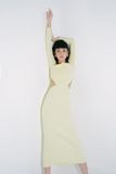  CLÉLIE Đầm tay dài ôm body họa tiết trơn NAOMI DRESS 
