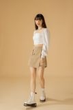  Chân váy giả quần kaki họa tiết túi trơn - LENA BEIGE SKIRT 