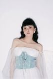 CLÉLIE Đầm trễ vai dáng dài kết hợp beo phối đan dây ADORE DRESS 