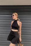  Áo croptop cổ yếm thun gân - TANK TOP 