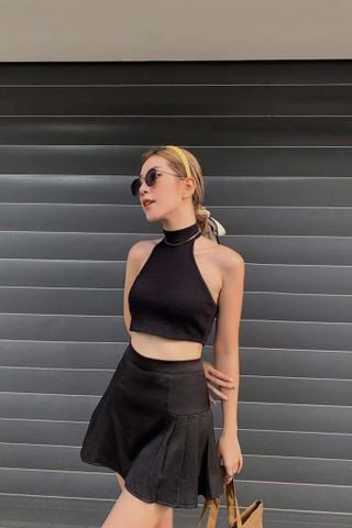  Áo croptop cổ yếm thun gân - TANK TOP 