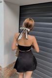  Áo croptop cổ yếm thun gân - TANK TOP 