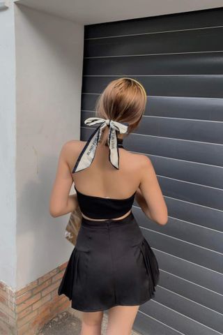  Áo croptop cổ yếm thun gân - TANK TOP 