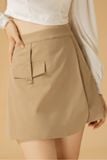  Chân váy giả quần kaki họa tiết túi trơn - LENA BEIGE SKIRT 