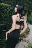  CLÉLIE Đầm body khoét eo trơn DOJA DRESS 