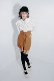  Áo sơ mi tay dài thắt nơ họa tiết - JOVEN SHIRT 