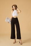  Quần dài nữ ống rộng hoạ tiết trơn - RED WINE PANT 