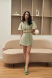  CLÉLIE Set áo sơmi và chân váy ngắn trơn SOKO SET 