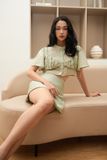  CLÉLIE Set áo sơmi và chân váy ngắn trơn SOKO SET 