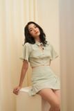  CLÉLIE Set áo croptop tay bồng và chân váy xếp ly YEYE SET 