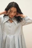  CLÉLIE Đầm babydoll xếp ly cổ sơmi MIRA DRESS 