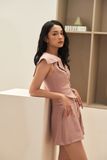 CLÉLIE Set áo sơmi không tay cổ chữ V và quần ngắn ống rộng AVIA SET 