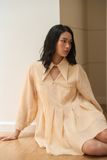  CLÉLIE Đầm babydoll xếp ly cổ sơmi MIRA DRESS 