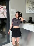  CLÉLIE Chân váy dù ngắn ver2 W Skirt Ver.2 