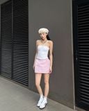  CLÉLIE Chân váy dù dáng ngắn rút dây W SKIRT 