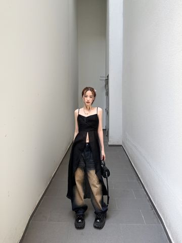  CLÉLIE Áo hai dây thiết kế tà dài ROSE TOP 
