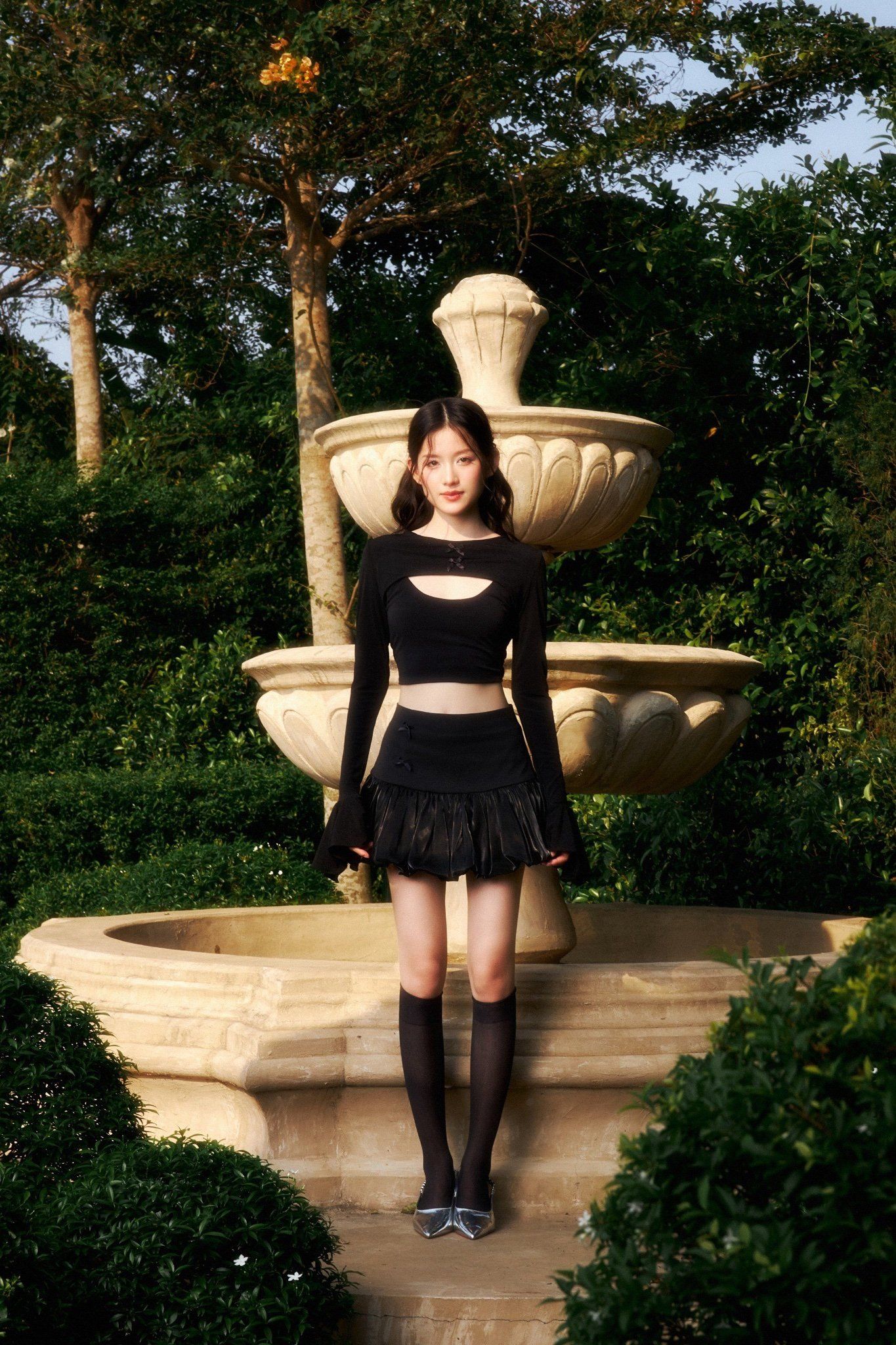  CLÉLIE Chân váy ngắn tà bí HAZEL SKIRT 