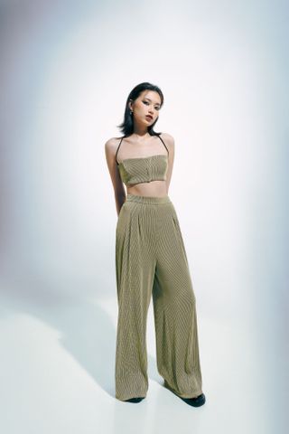  CLÉLIE Set áo 2 dây croptop và quần dài ống suông rộng INNA SET 